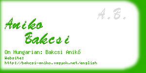aniko bakcsi business card